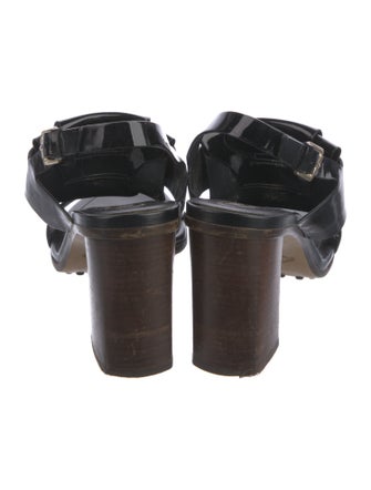 Tod's Patent Leather Slingback Sandals