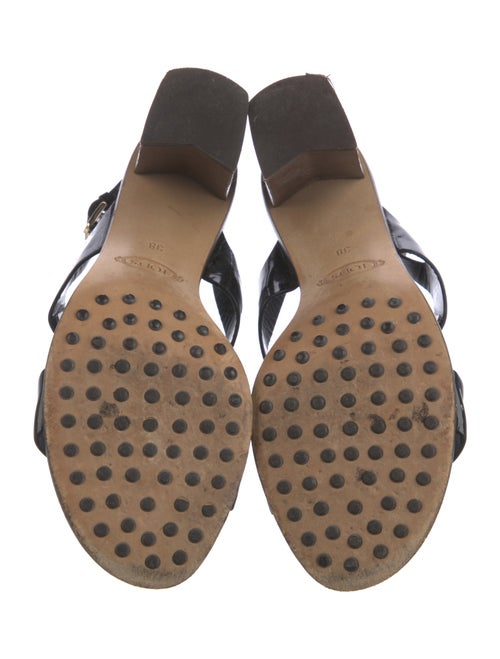 Tod's Patent Leather Slingback Sandals