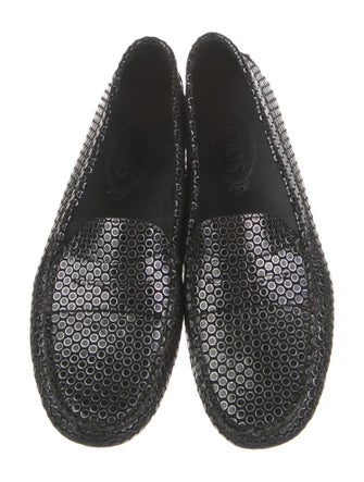 Tod's Leather Animal Print Loafers