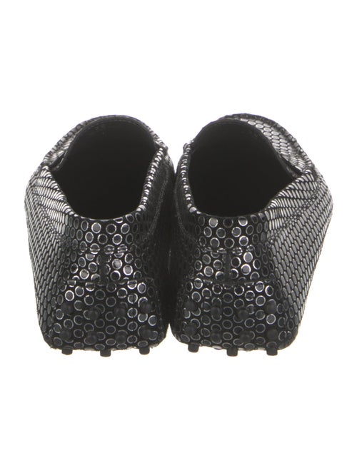 Tod's Leather Animal Print Loafers