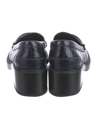 Tod's Embossed Leather Animal Print Pumps