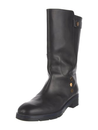 Tod's Leather Studded Accents Moto Boots