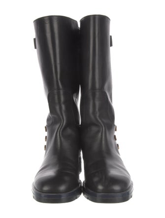 Tod's Leather Studded Accents Moto Boots