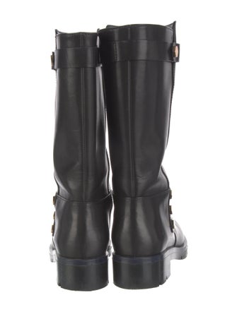 Tod's Leather Studded Accents Moto Boots