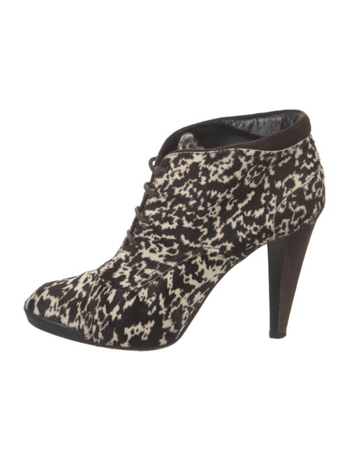 Tod's Ponyhair Animal Print Lace-Up Boots