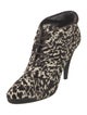 Tod's Ponyhair Animal Print Lace-Up Boots