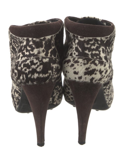 Tod's Ponyhair Animal Print Lace-Up Boots