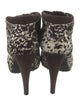 Tod's Ponyhair Animal Print Lace-Up Boots