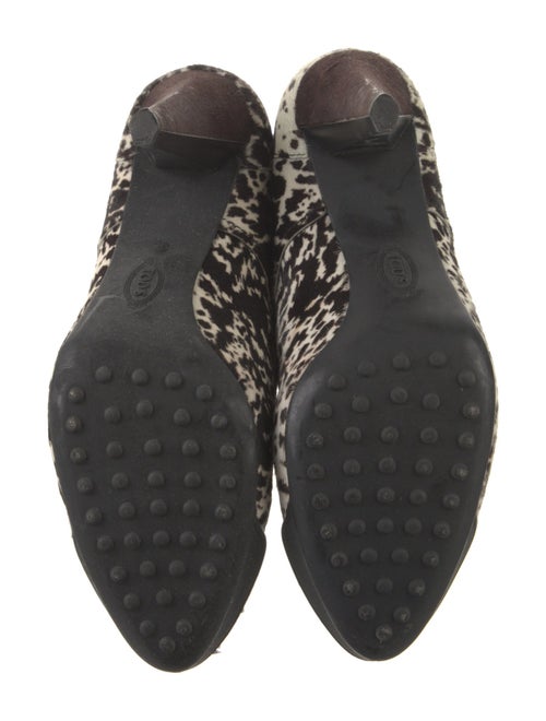 Tod's Ponyhair Animal Print Lace-Up Boots