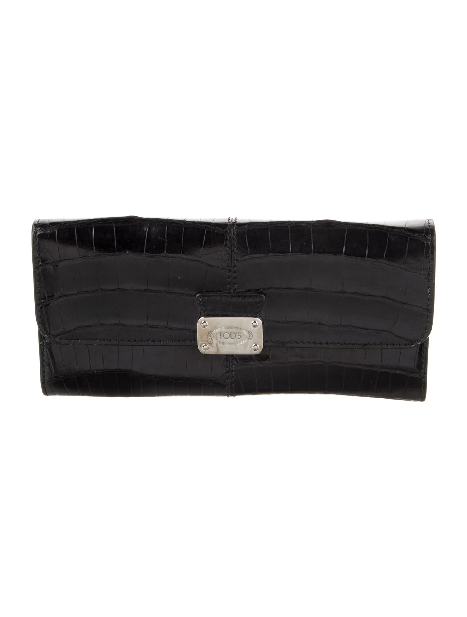 Tod's Leather Animal Print Continental Wallet