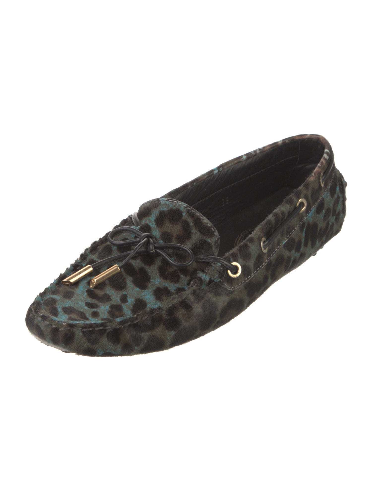 Tod's Ponyhair Animal Print Loafers