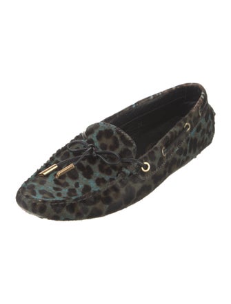 Tod's Ponyhair Animal Print Loafers