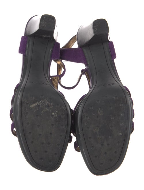 Tod's Suede T-Strap Sandals