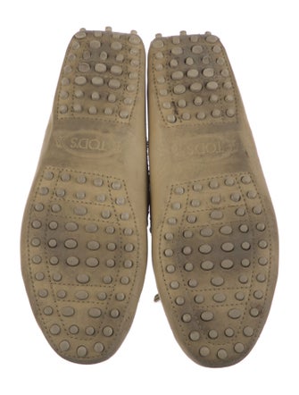 Tod's Leather Bow Accents Loafers