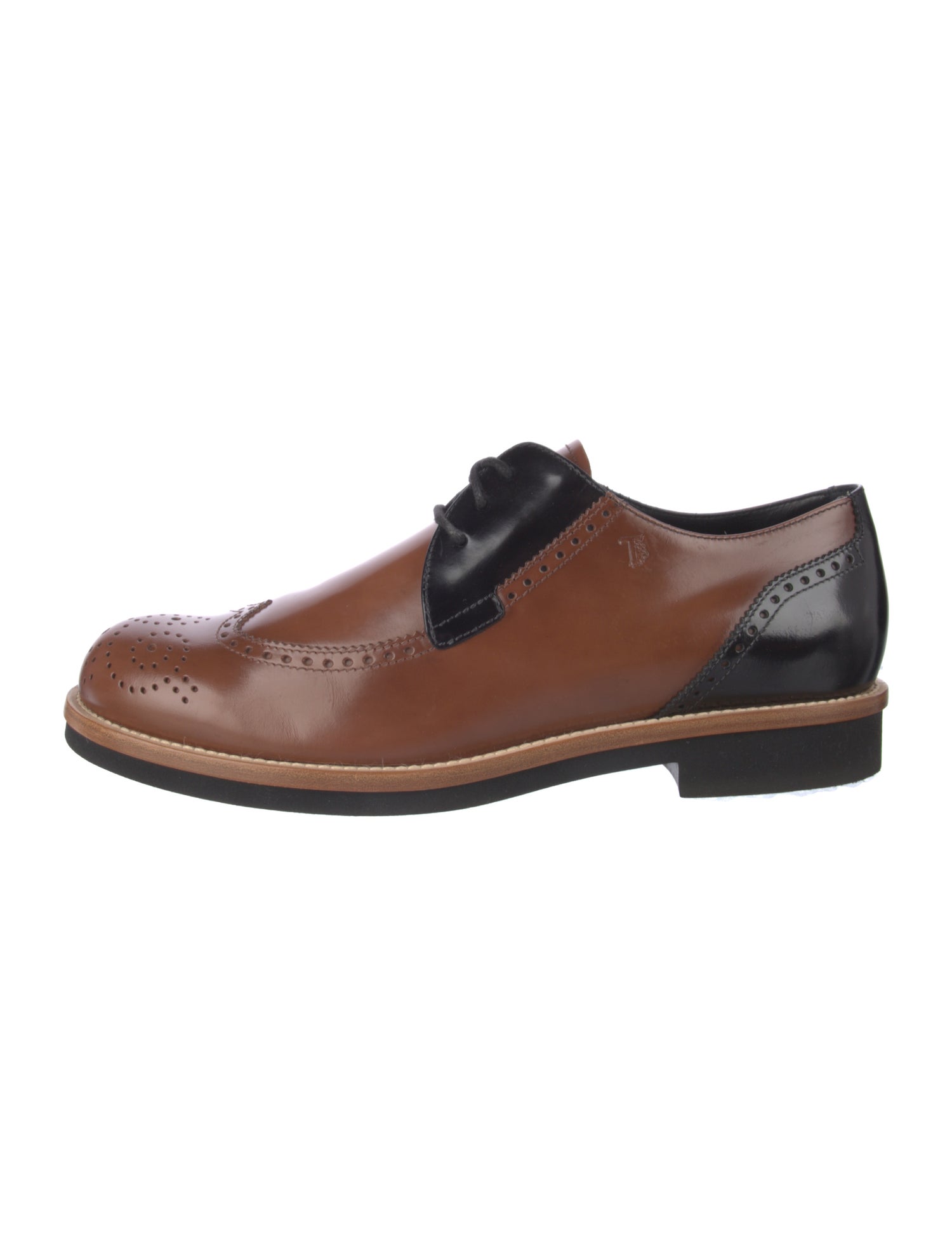 Tod's Leather Colorblock Pattern Brogues
