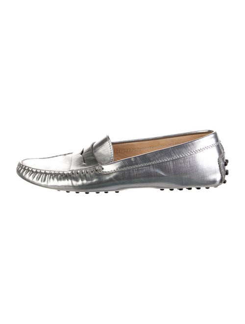 Tod's Patent Leather Whipstitch Trim Loafers