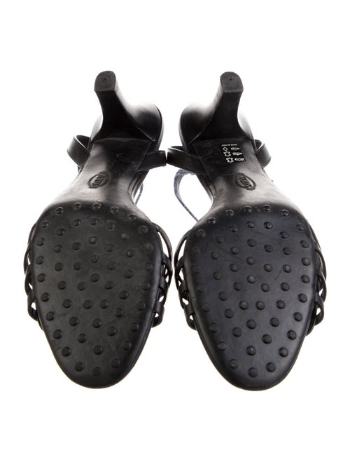 Tod's Leather T-Strap Sandals