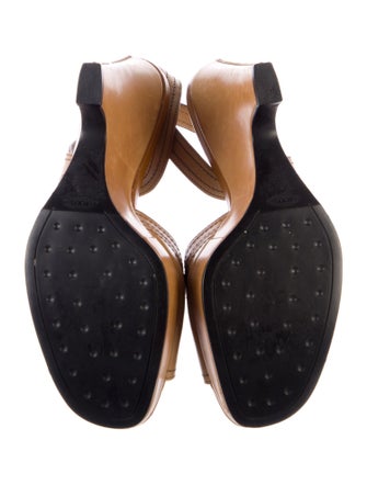 Tod's Leather Slingback Sandals