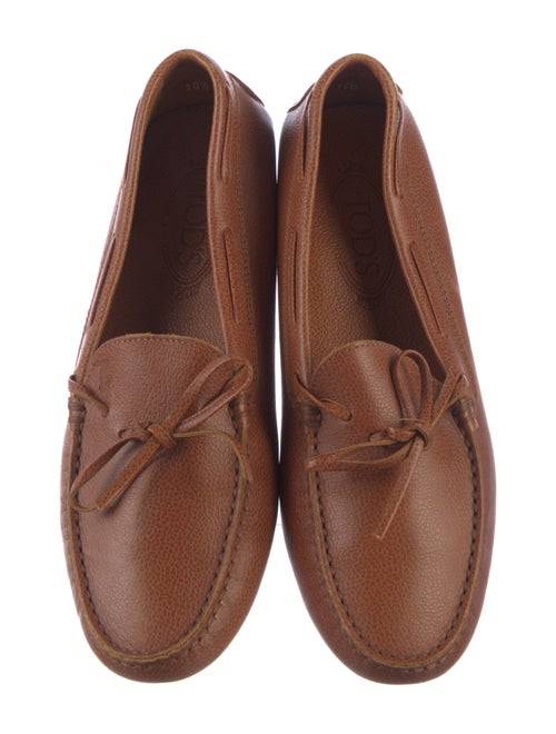 Tod's Leather Bow Accents Loafers