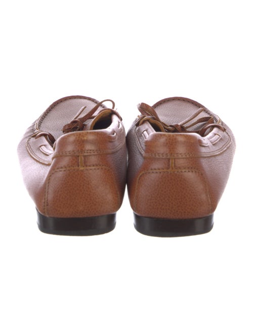 Tod's Leather Bow Accents Loafers