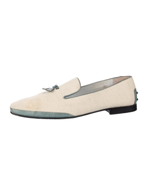 Tod's Canvas Colorblock Pattern Loafers