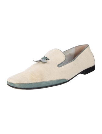 Tod's Canvas Colorblock Pattern Loafers