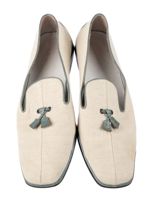 Tod's Canvas Colorblock Pattern Loafers