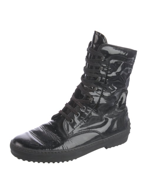Tod's Patent Leather Combat Boots
