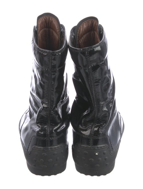 Tod's Patent Leather Combat Boots