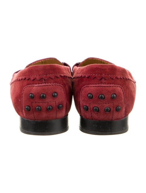 Tod's Suede Crystal Embellishments Loafers