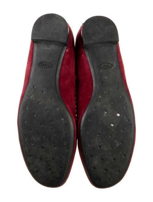 Tod's Suede Crystal Embellishments Loafers