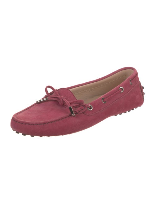 Tod's Suede Bow Accents Moccasins