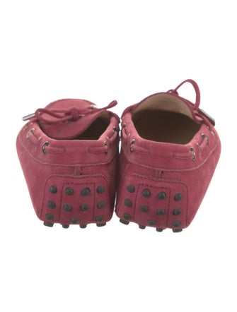 Tod's Suede Bow Accents Moccasins