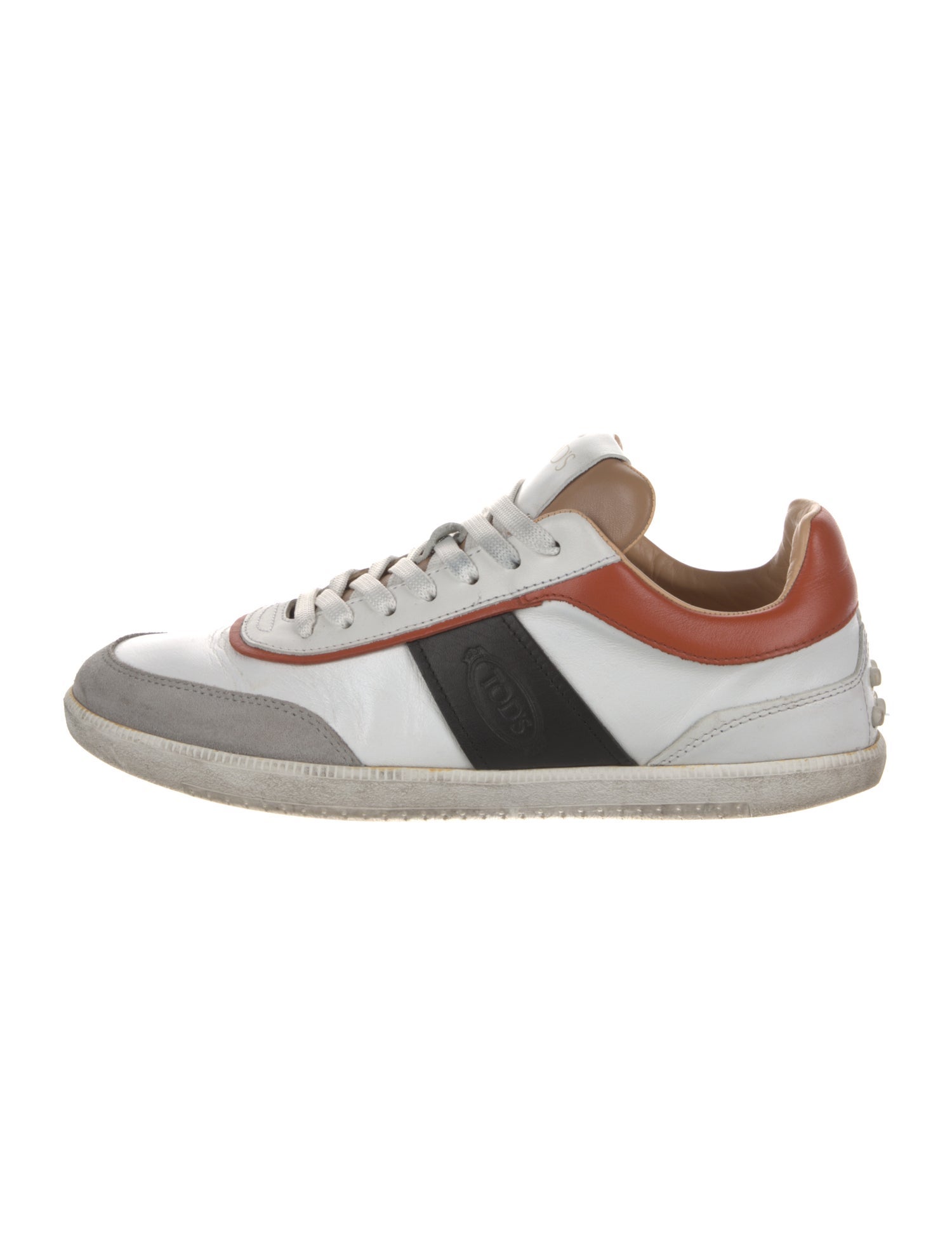 Tod's Leather Colorblock Pattern Sneakers
