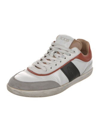 Tod's Leather Colorblock Pattern Sneakers