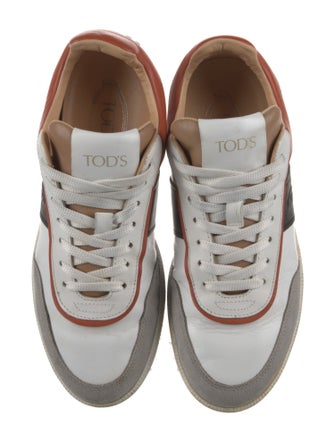 Tod's Leather Colorblock Pattern Sneakers