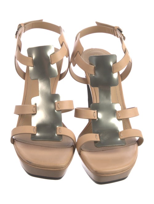 Tod's Leather T-Strap Sandals