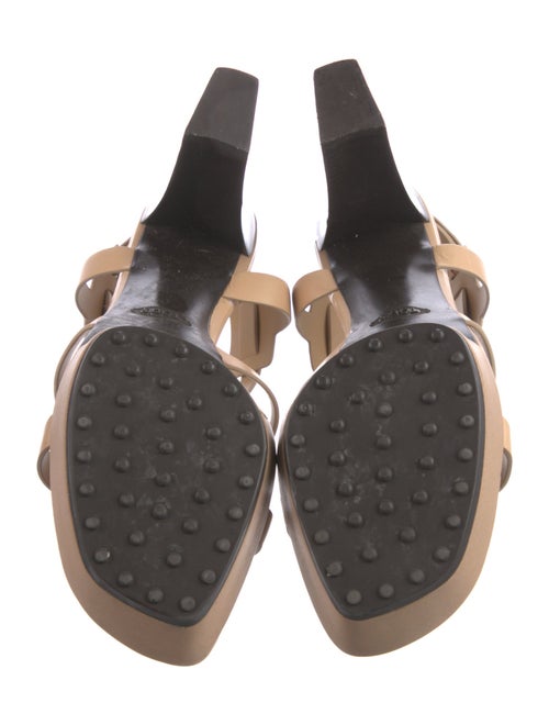 Tod's Leather T-Strap Sandals