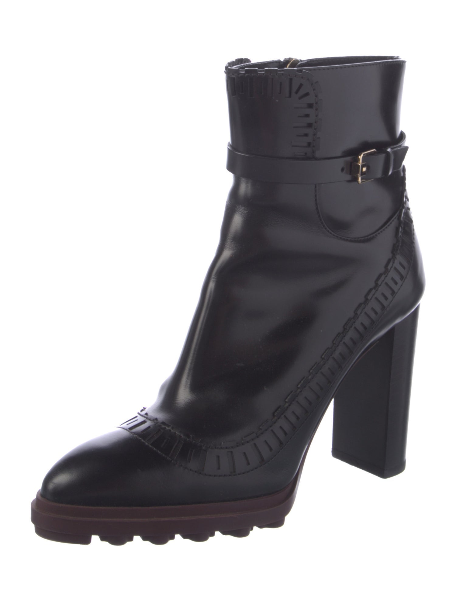 Tod's Leather Colorblock Pattern Boots