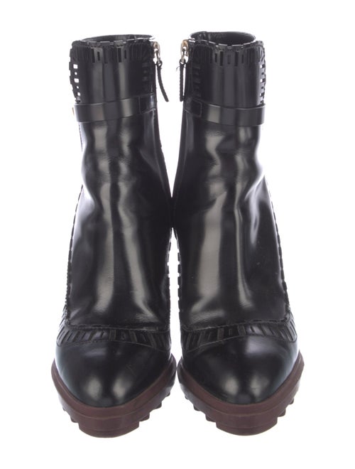 Tod's Leather Colorblock Pattern Boots