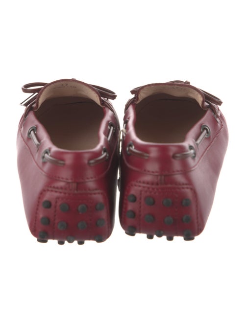 Tod's Leather Bow Accents Loafers