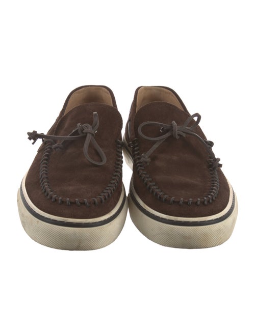 Tod's Suede Whipstitch Trim Boat Shoes