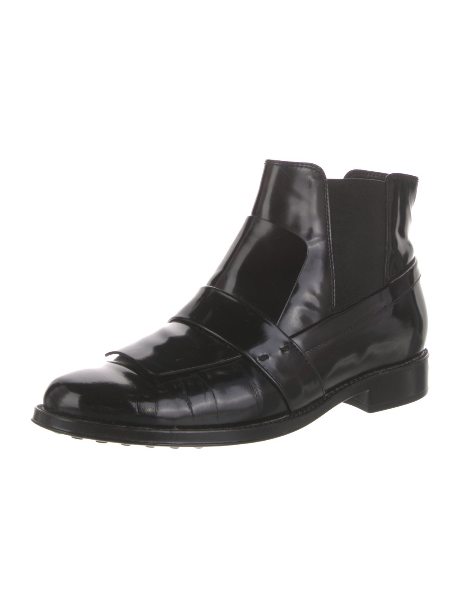 Tod's Patent Leather Chelsea Boots