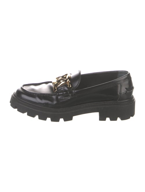 Tod's Leather Chain-Link Accents Loafers