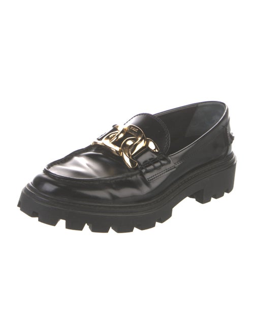 Tod's Leather Chain-Link Accents Loafers