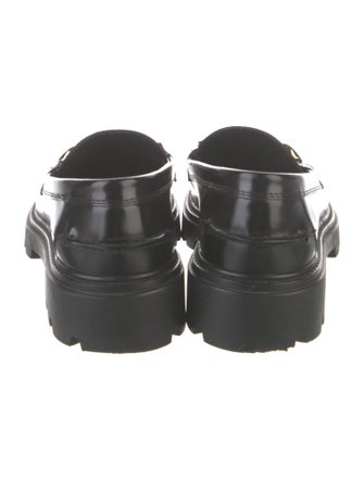 Tod's Leather Chain-Link Accents Loafers