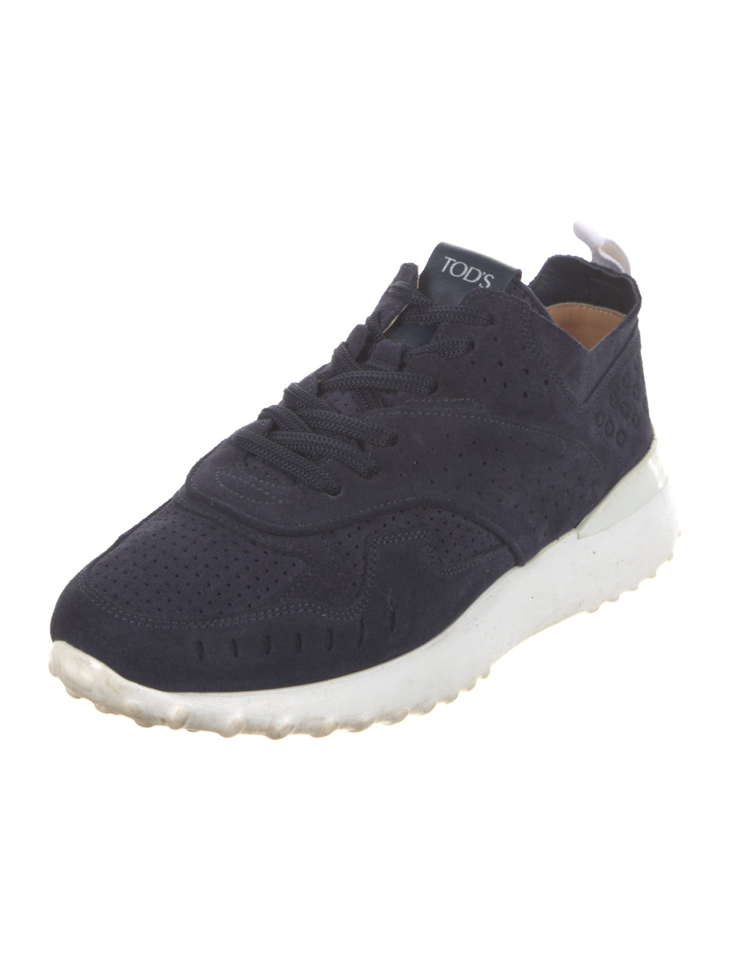Tod's Suede Colorblock Pattern Athletic Sneakers