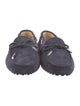 Tod's Suede Bow Accents Loafers
