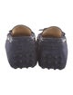Tod's Suede Bow Accents Loafers