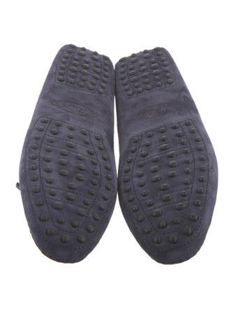 Tod's Suede Bow Accents Loafers